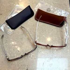 NWT 2pr of Readers, 2.0 magnification New Glasses, fun colors w neoprene Cases